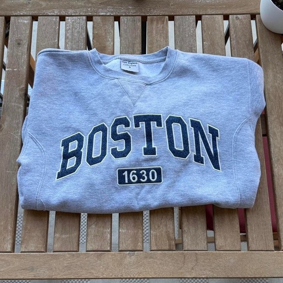 Sweaters - Boston Grey Crewneck #boston #crewneck